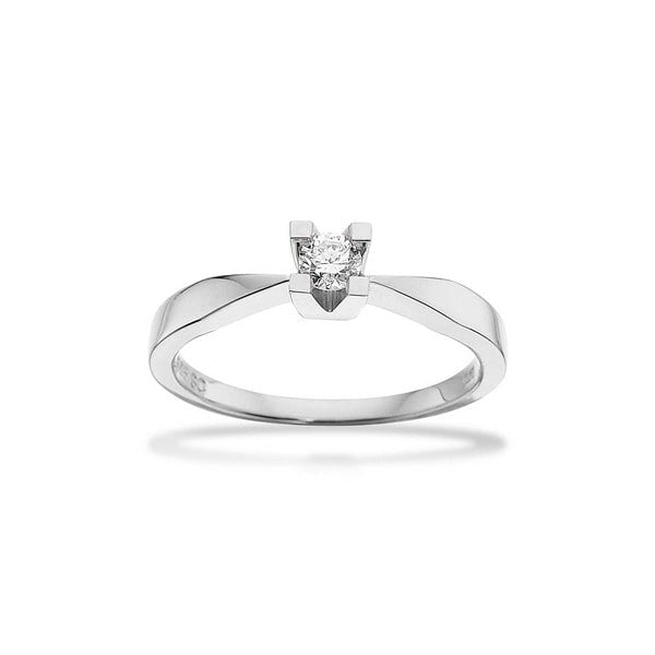 Kleopatra Ring in 14 kt Weißgold 0,05 ct Diamant