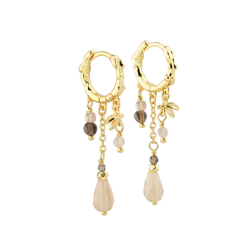 MEADOW Rose hoops i forgyldt sølv, Aqua Dulce