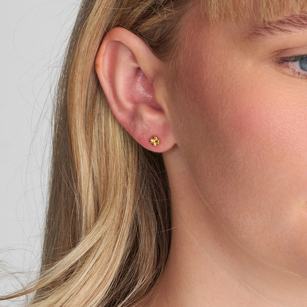 Studio Z - Serene Clover øreringe i forgyldt sølv