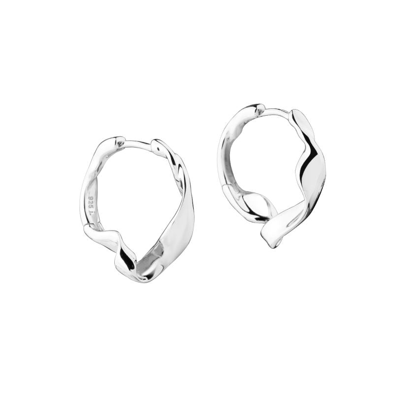 LIORA Simple hoops i sølv, Aqua Dulce