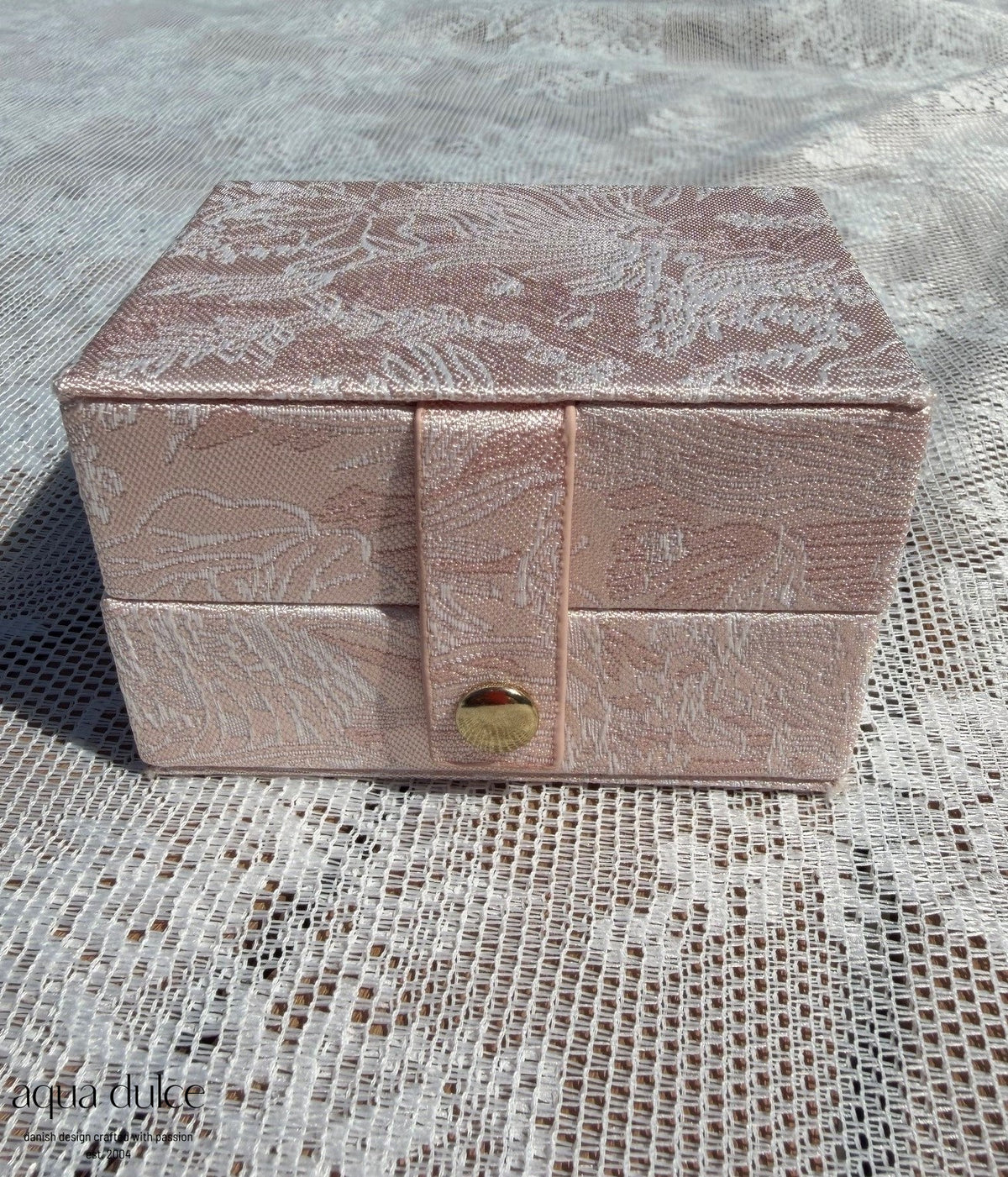 Aqua Dulce Jewellery Box Mini lille rejse-smykkeskrin i rosa, billede 2