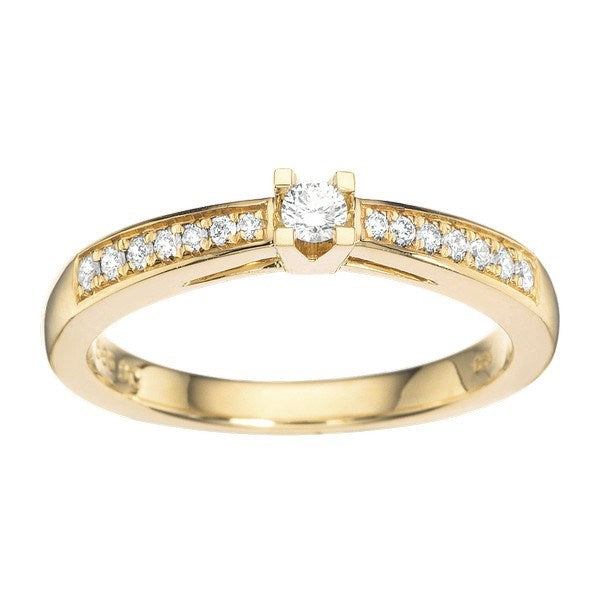 Kleopatra Queen Ring in 14kt. Gold mit 0,15ct. W/SI