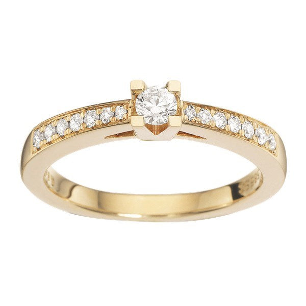 Kleopatra Queen Ring in 14kt. Gold mit 0,15ct. W/SI