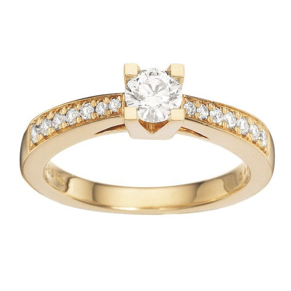 Kleopatra Queen Ring in 14kt. Gold mit 0,15ct. W/SI