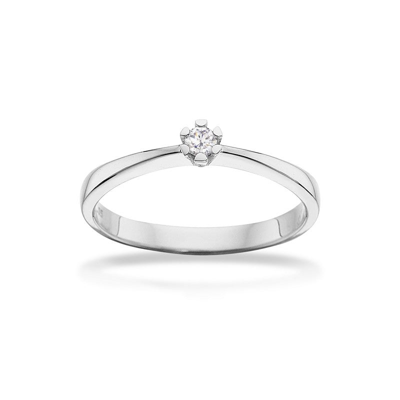 Vida Ring 8 kt. Weißgold mit Brillant 0,03ct.