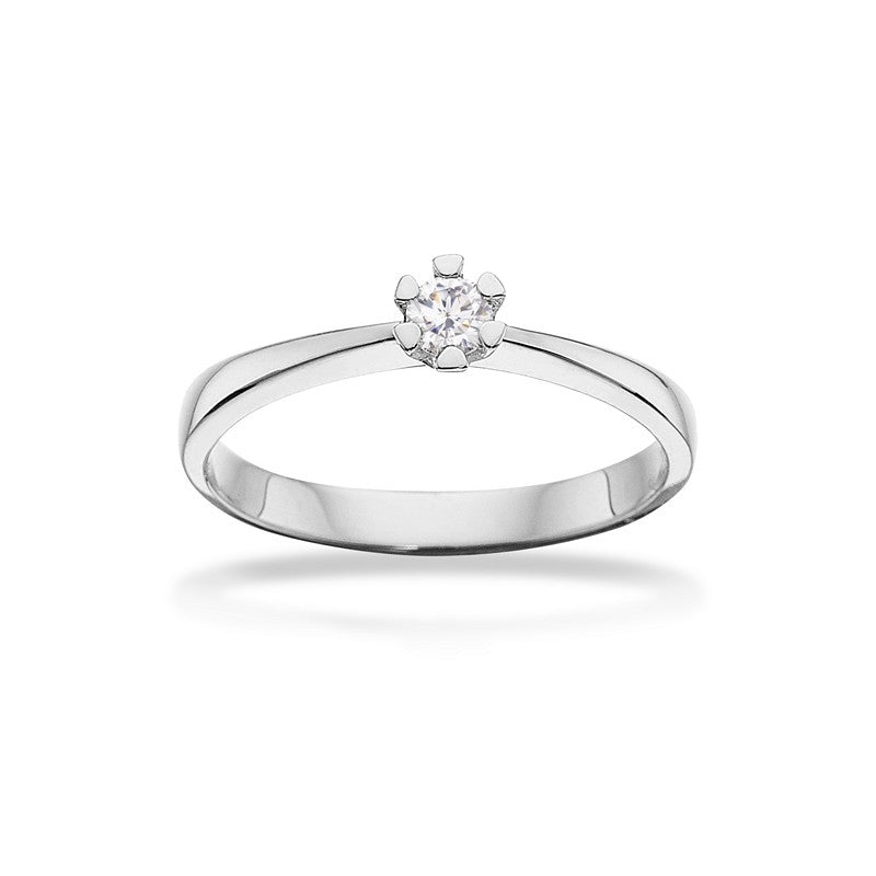 Vida Ring 8 kt. Weißgold mit Brillant 0,03ct.