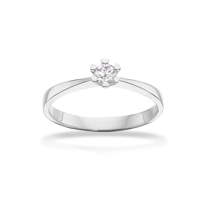 Vida Ring 8 kt. Weißgold mit Brillant 0,03ct.