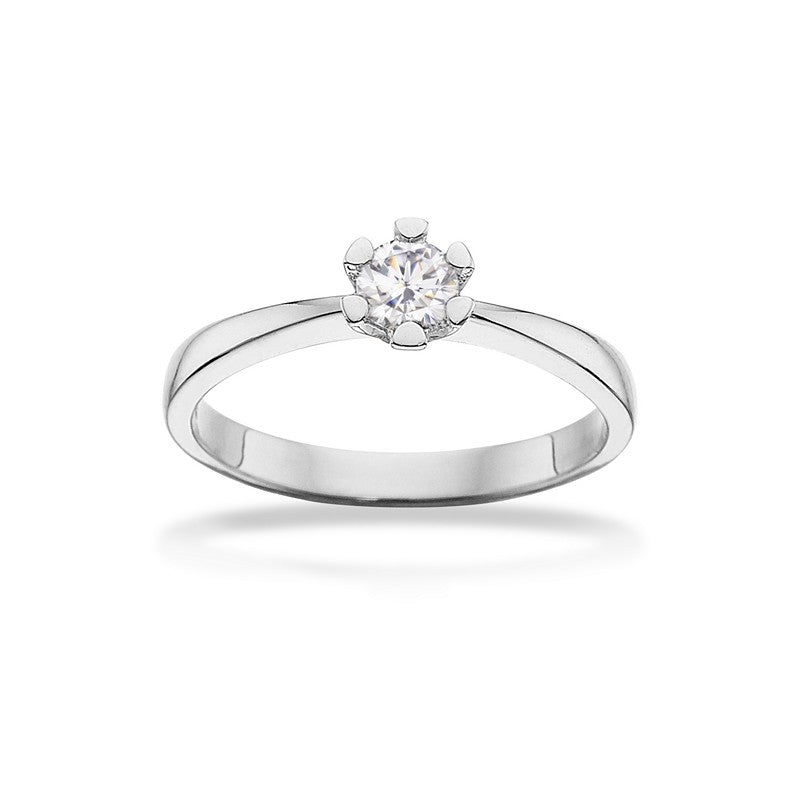 Vida Ring 8 kt. Weißgold mit Brillant 0,03ct.