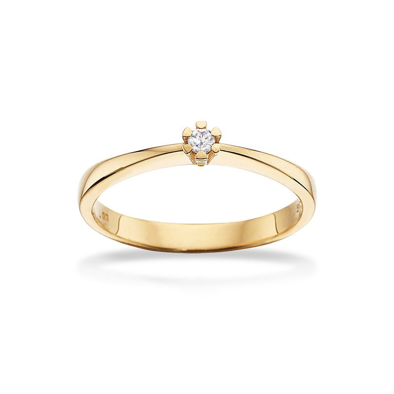 Vida Ring 14 kt. Gold mit Brillant 0,03 kt.
