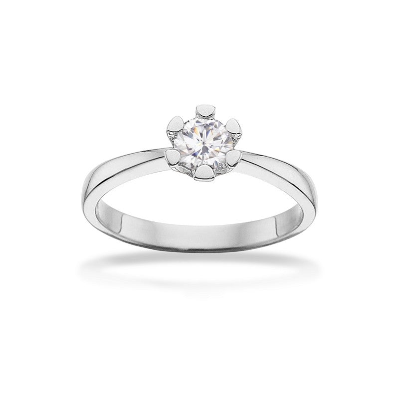 Vida Ring 14 kt. Weißgold mit Brillant 0,03 kt.