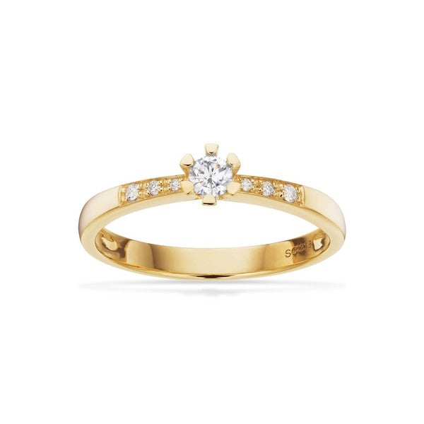 Vida Darling diamantring 8 kt guld med brillanter