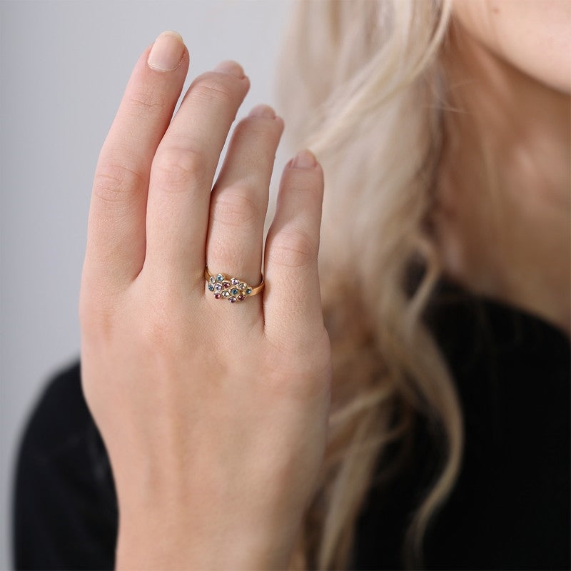 Christina Collect - COLORFUL CHAMPAGNE ring i forgyldt sølv 4.10.B