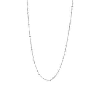 Nordahl Andersen LINE52 halskæde i sølv, minimalistisk kæde på 1,5 mm, 45 cm med forlænger