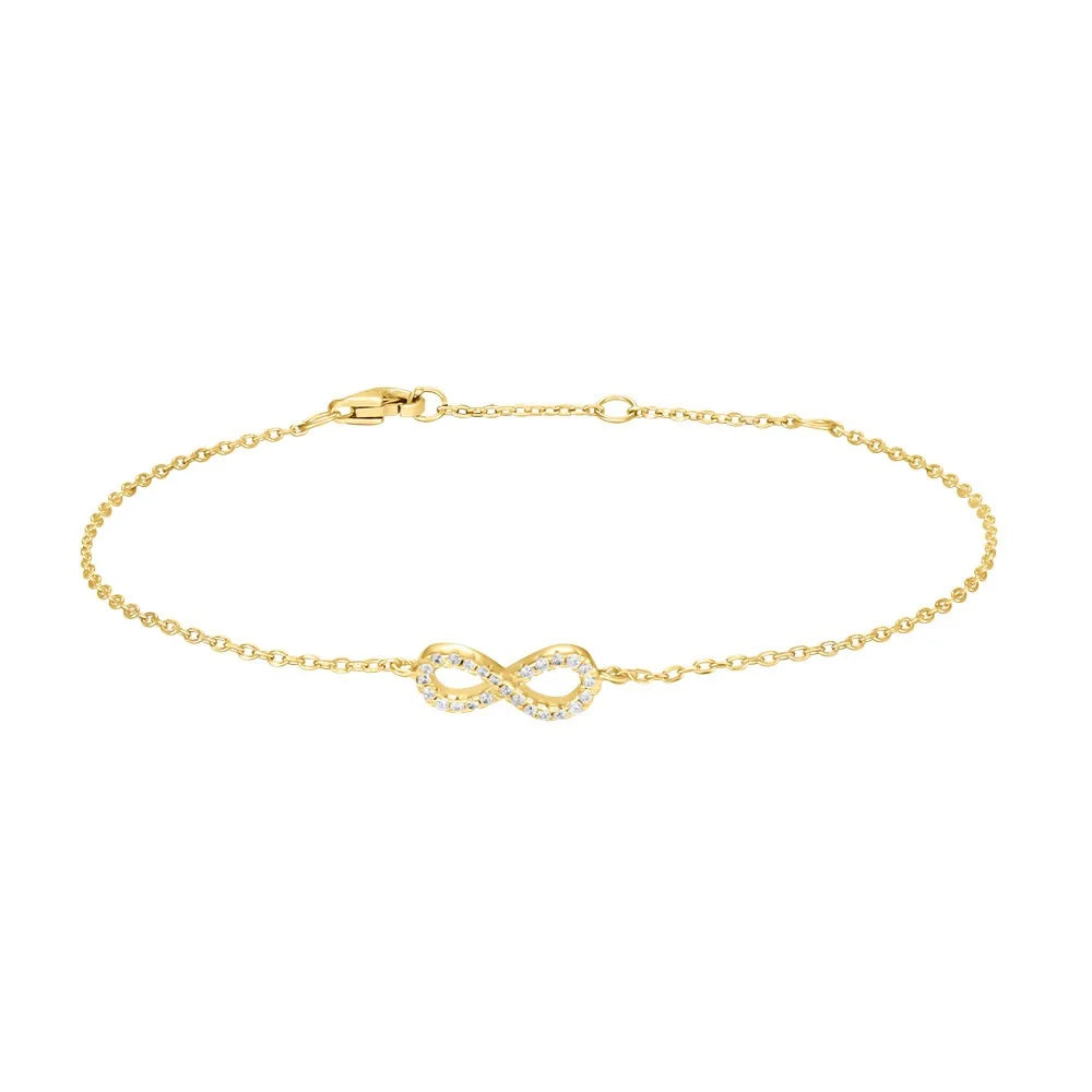 Joanli Nor - AGNANOR Armband mit Zirkonia-Unendlichkeitssymbol in vergoldetem Silber