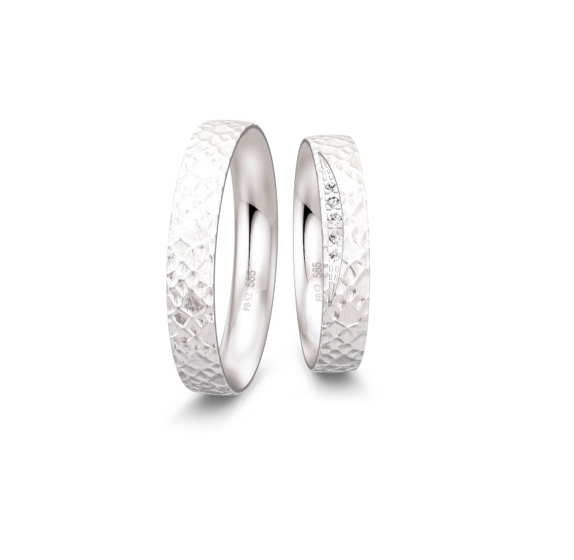 Breuning Renaissance Weißgold 5 Diamanten 0,032 ct