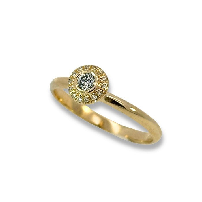 Ring i 14 kt. guld med diamanter 9105550