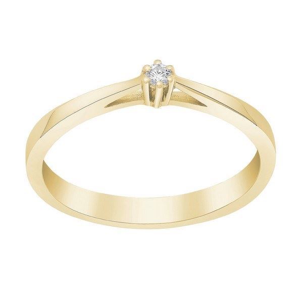 Siersbøl - Afrodite ring i 14kt. guld 0,03 carat