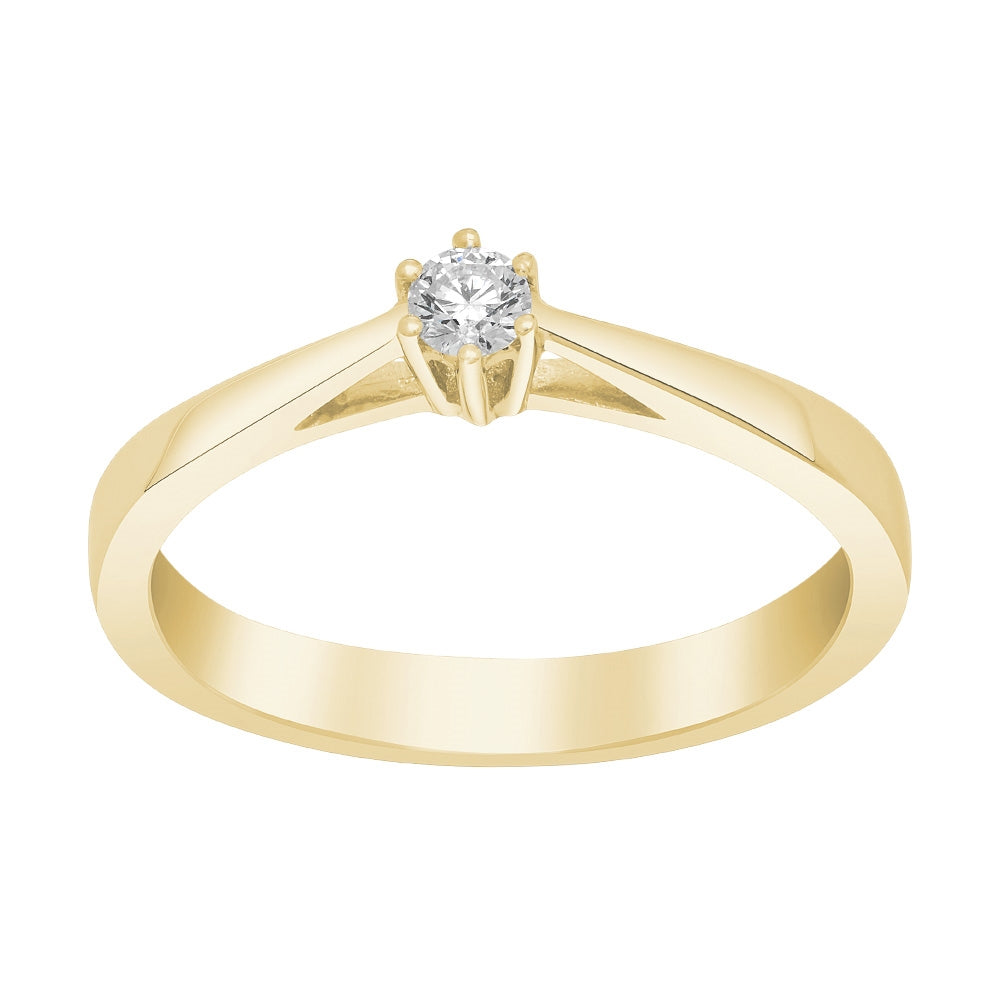 Siersbøl - Afrodite ring i 14kt. guld 0,10 carat