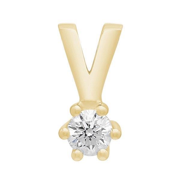 Afrodite - Diamantanhänger in 14 kt. Gold mit 0,03 - 0,15 ct