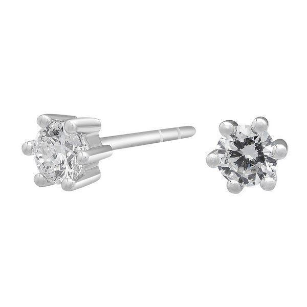 Afrodite 14 kt. Weißgold Diamant Ohrstecker von 0,06 bis 0,40 ct
