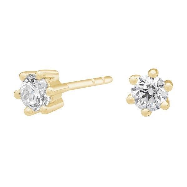 Afrodite Diamant Ohrstecker in 14 kt. Gold m. 0,06ct.-0,40ct.