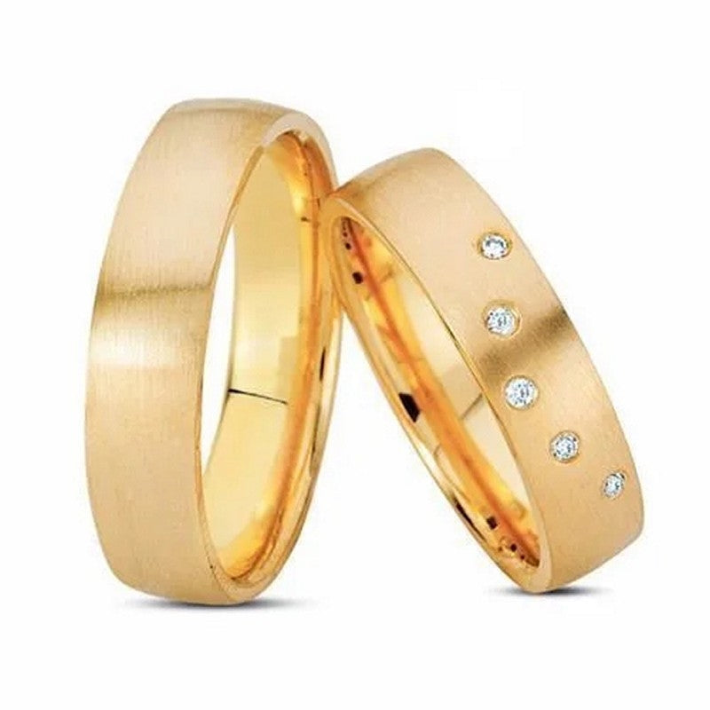 NURAN - Trauringe in 8-14kt. Gold m. 5x0,01ct.