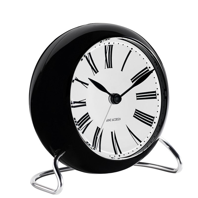 Arne Jacobsen Roman Tischuhr/Wecker - Schwarz