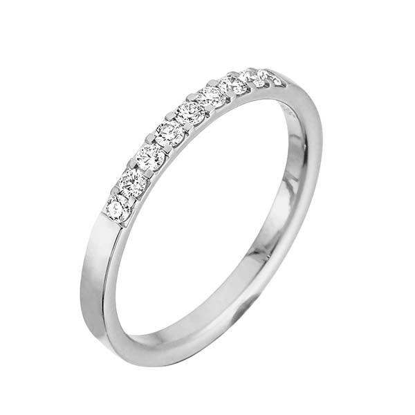 Alliance ring i 14 karat hvidguld med i alt 0,20 ct. A2425-H