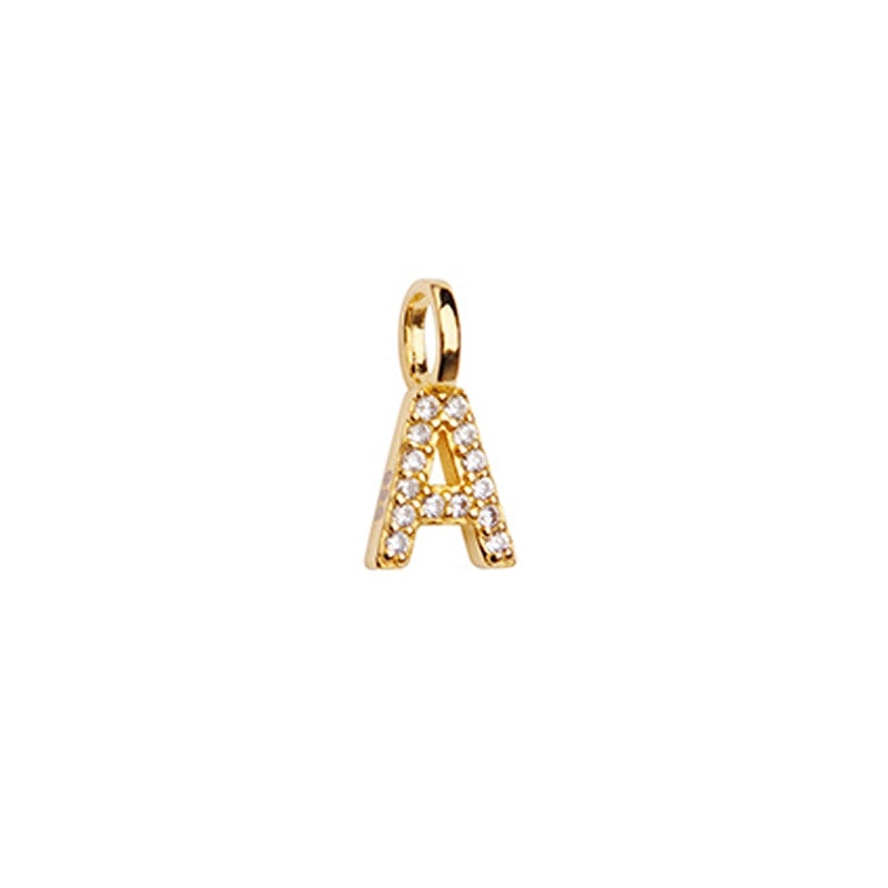 Pico - Alphabet Crystal Anhänger in vergoldetem Silber