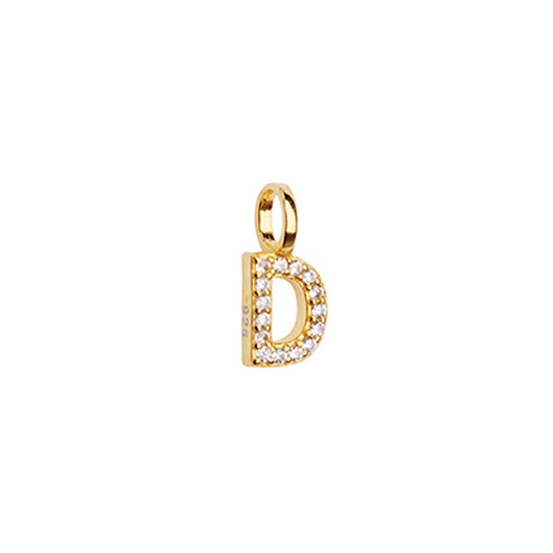 Pico - Alphabet Crystal Anhänger in vergoldetem Silber
