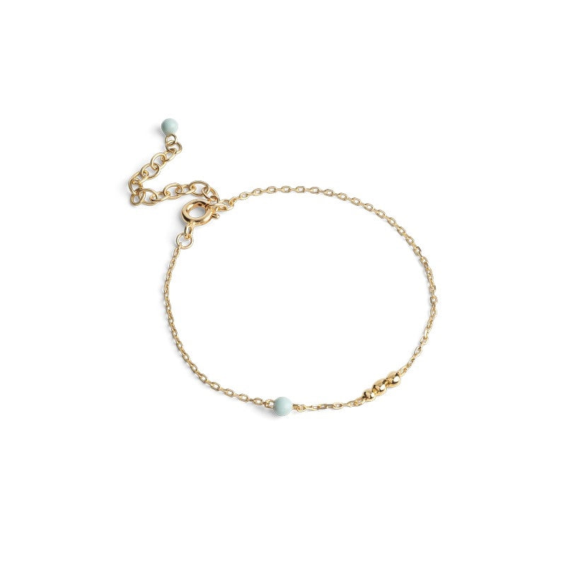 Enamel Nara armbånd i forgyldt sølv i Mint
