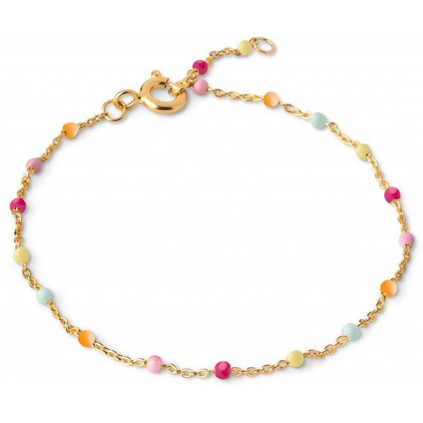Enamel - Lola RAINBOW armbånd i forgyldt sølv Rainbow