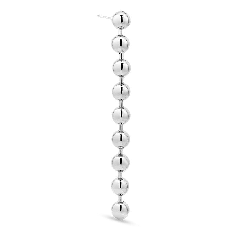 Jane Kønig - Big Atomic Chain ørering i sølv