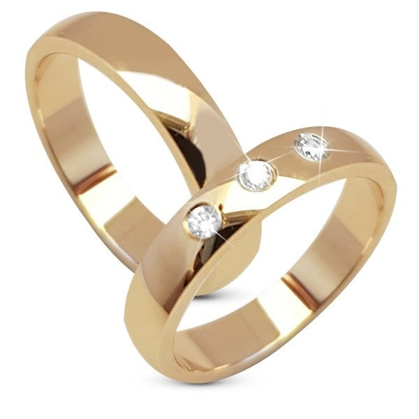 Aagaard vielsesringe i guld med 3 lab-grown diamanter, 9 eller 14 kt