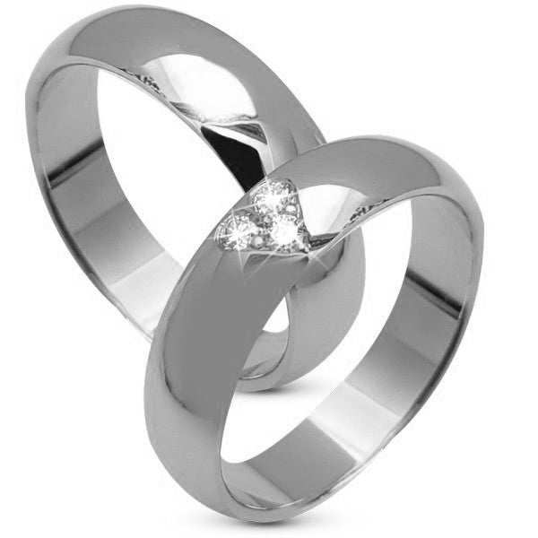 Aagaard hvidguld ringe med 3 lab-dyrkede diamanter, 9 eller 14 kt