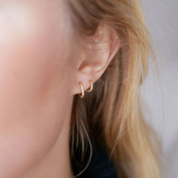 Flora hoops i forgyldt af Enamel - E145GM
