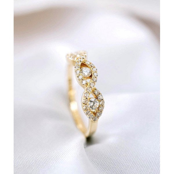 Evi Guldring i 14 karat m. 0,42 ct. af NURAN - R1047
