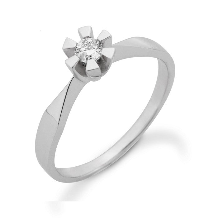 Diamantring i 14 k hvidguld fra Eternity serien 446499