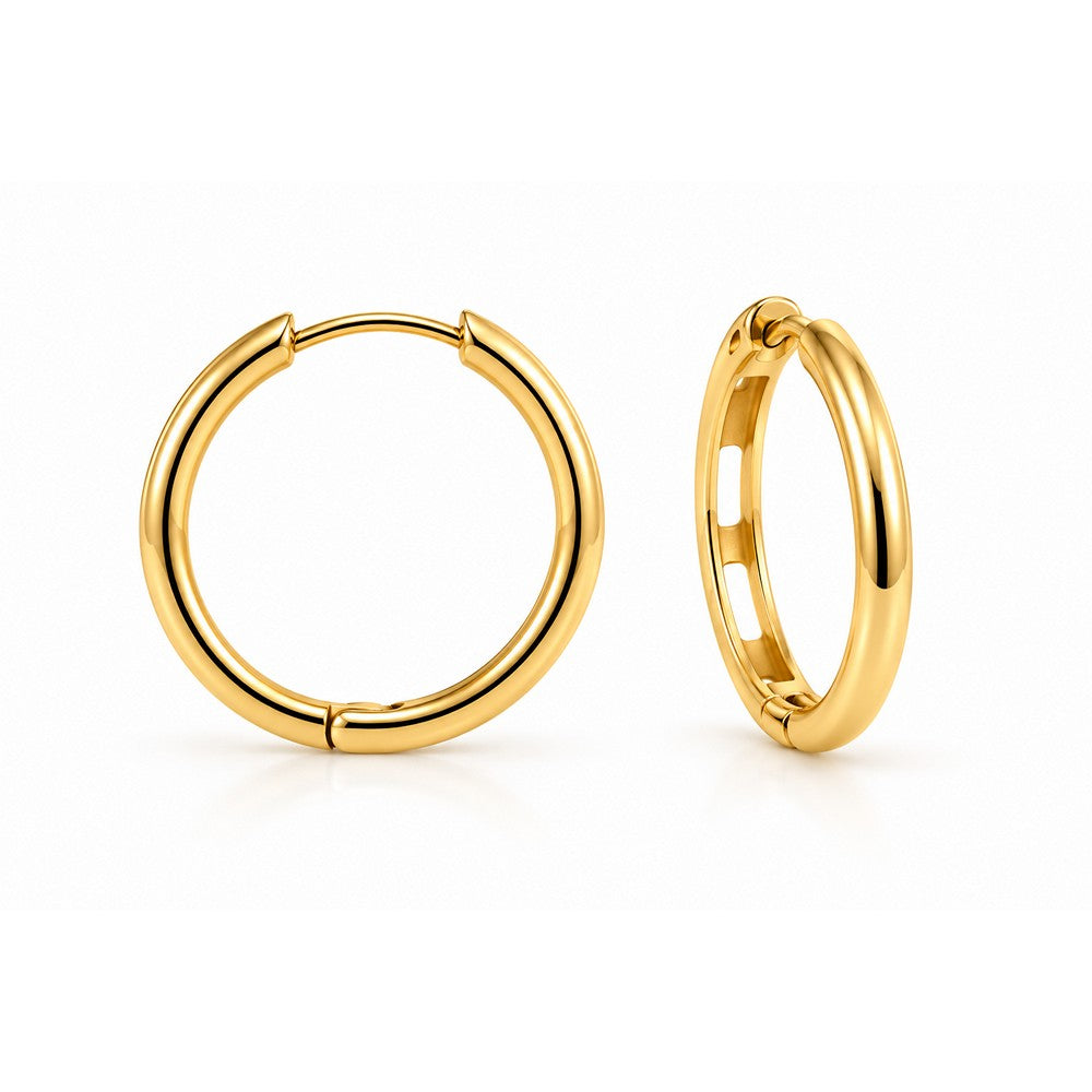 8kt Gold Creolen - Wählen Sie die Größe