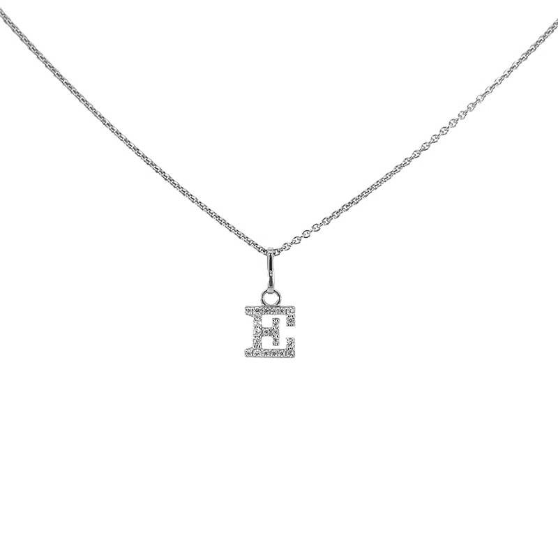 Buchstabenanhänger in Silber mit zirkonia