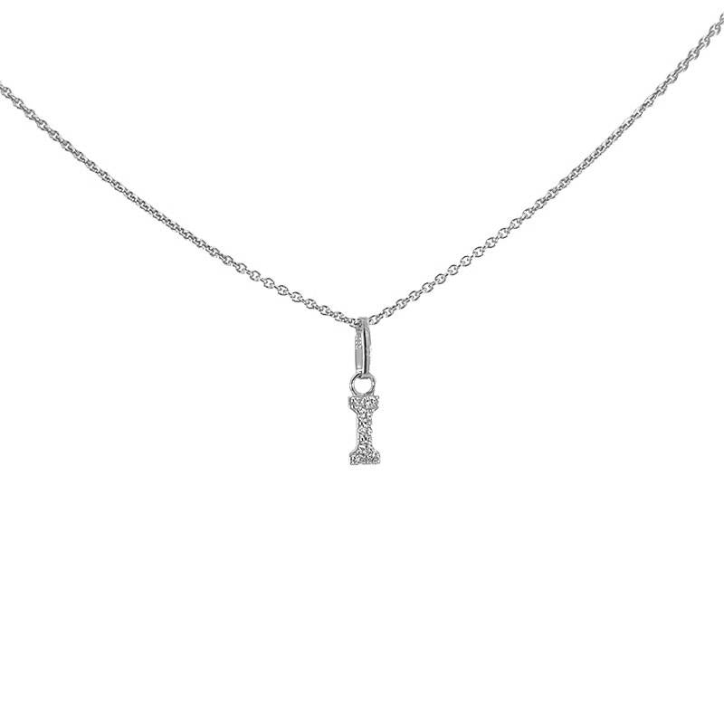 Buchstabenanhänger in Silber mit zirkonia