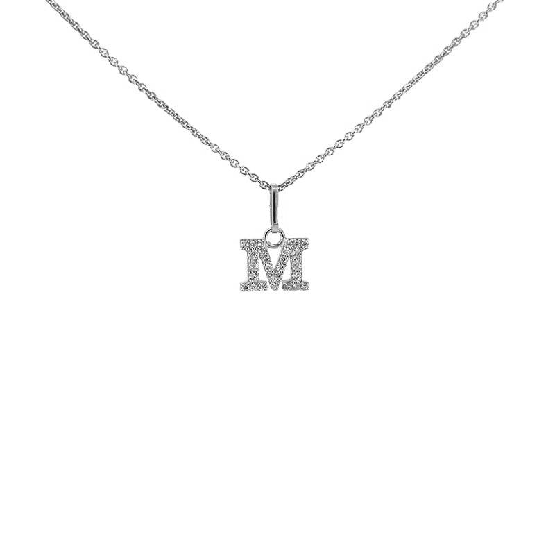Buchstabenanhänger in Silber mit zirkonia