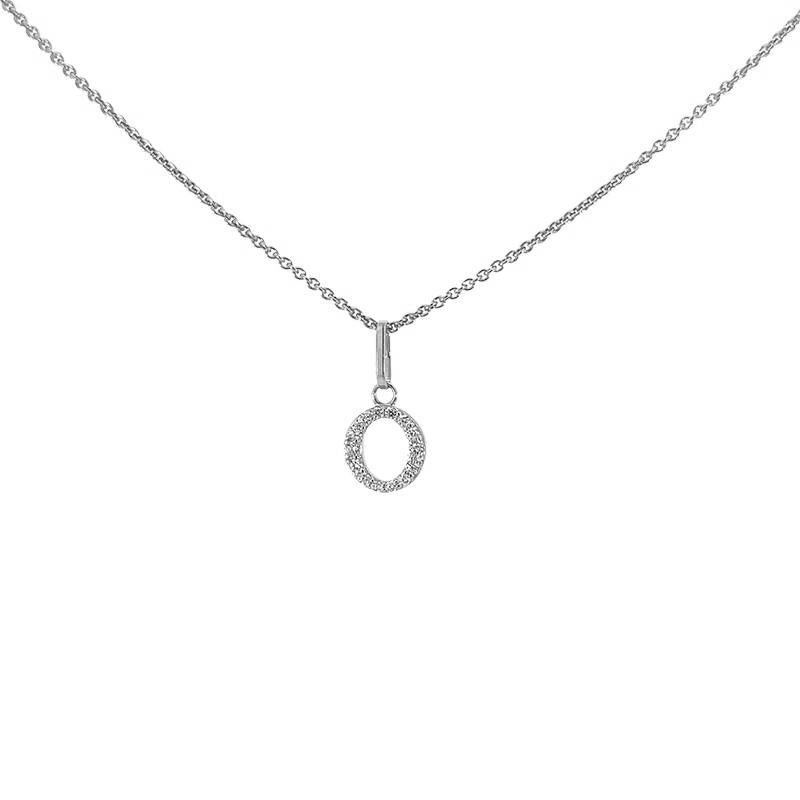 Buchstabenanhänger in Silber mit zirkonia