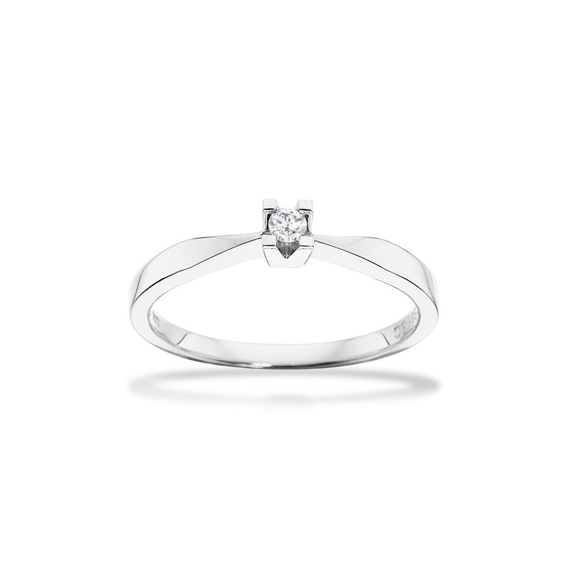 Kleopatra Ring in 14 kt Weißgold 0,05 ct Diamant