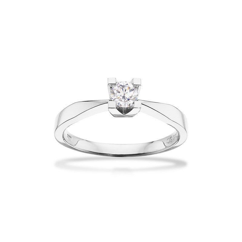 Kleopatra Ring in 14 kt Weißgold 0,05 ct Diamant