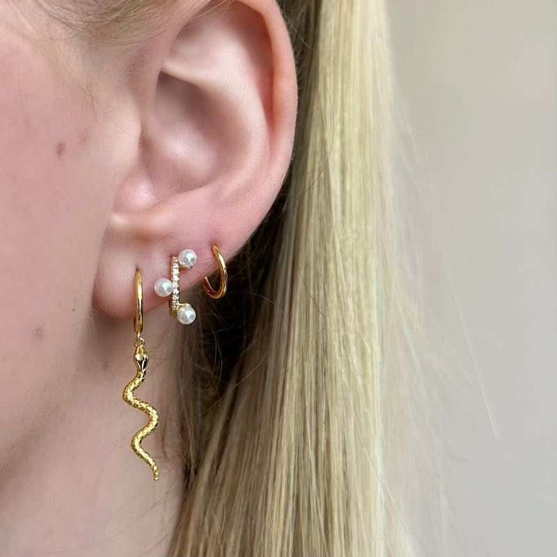 MerlePerle Koko Hoops i forgyldt sølv | MP10245