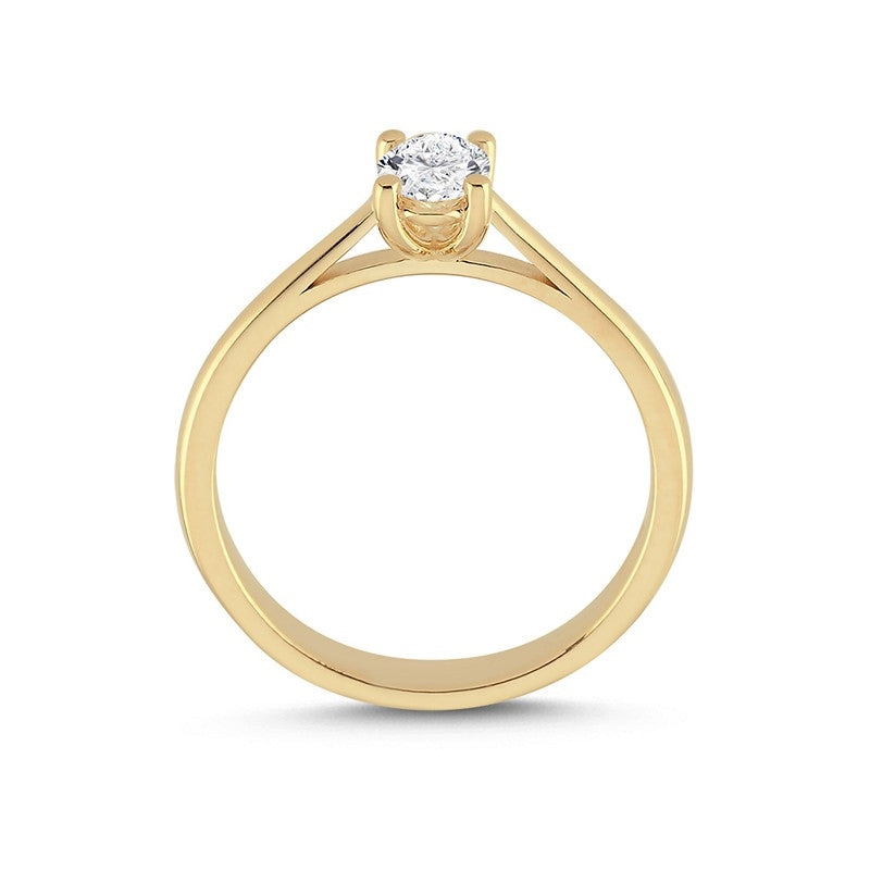 The One Oval Diamantring i 14 kt. guld