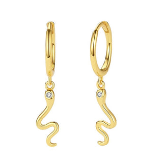 Snake hoops i forgyldt fra Merleperle