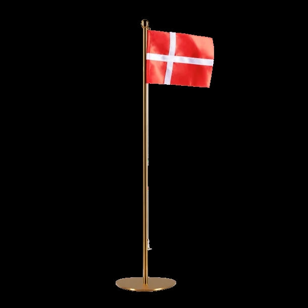 Piet Hein - Messing Bordflag med Dannebrog (50 cm)