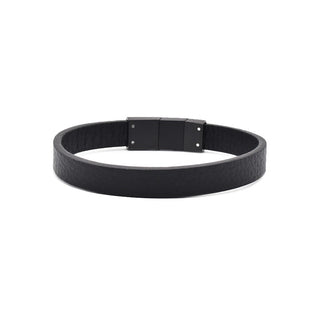 Rico's Læderarmbånd til mænd i sort læder RC521S-Black